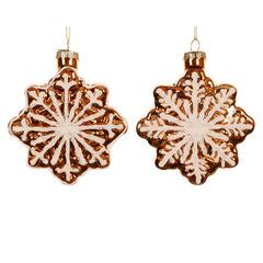 Pendaglio per decorazione natalizia con fiocco di neve 9 cm