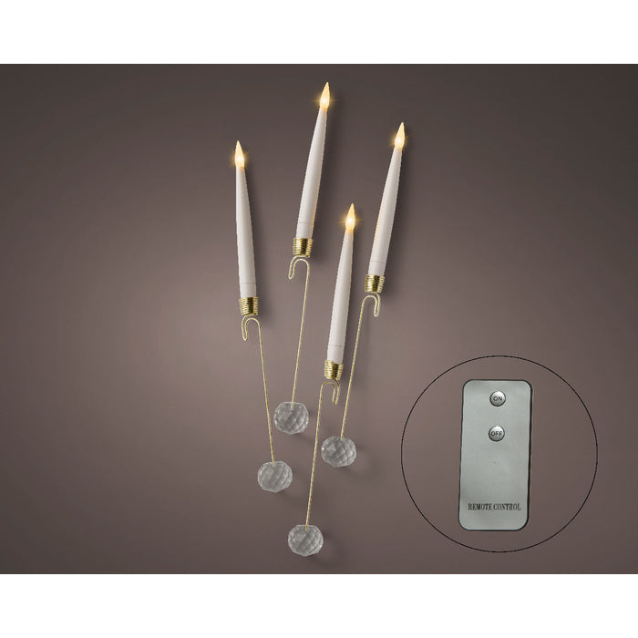 Set 10 candele LED a batteria per decorazione natalizia