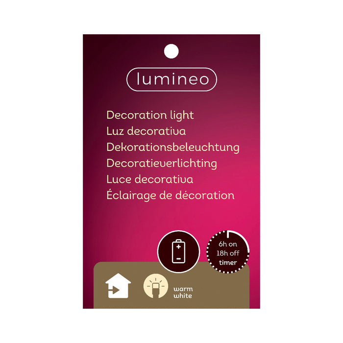 Babbo Natale con renna in poliresina per decorazione natalizia, con led, 26 cm