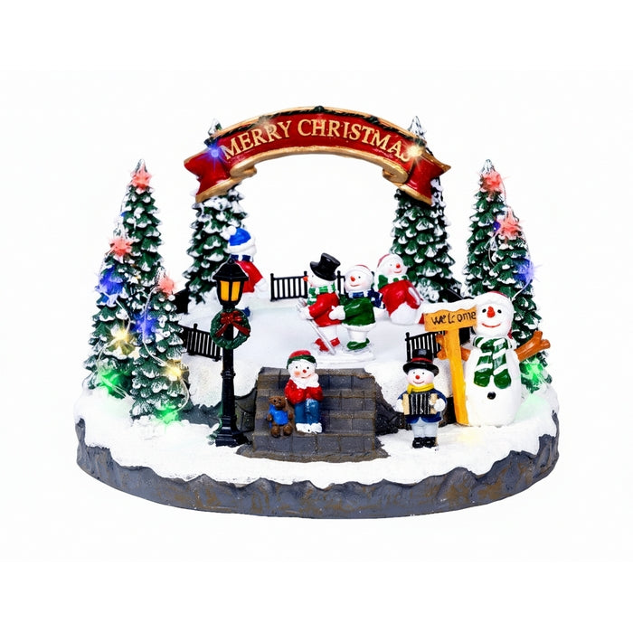 Scenario natalizio con LED, musica e movimento -Merry Christmas