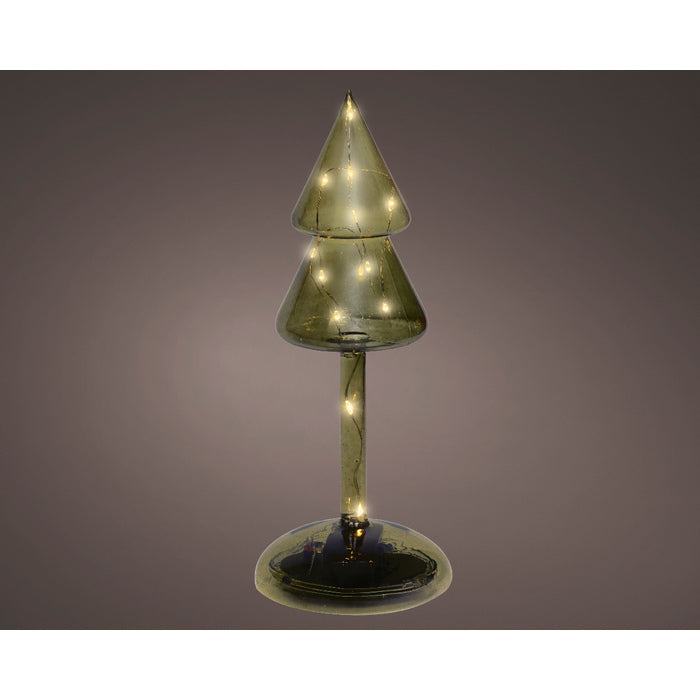 Decorazione luminosa natalizia a batteria, albero con led