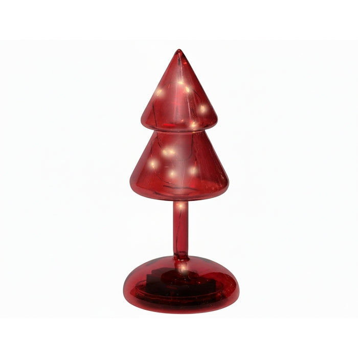 Decorazione luminosa natalizia a batteria, albero con led
