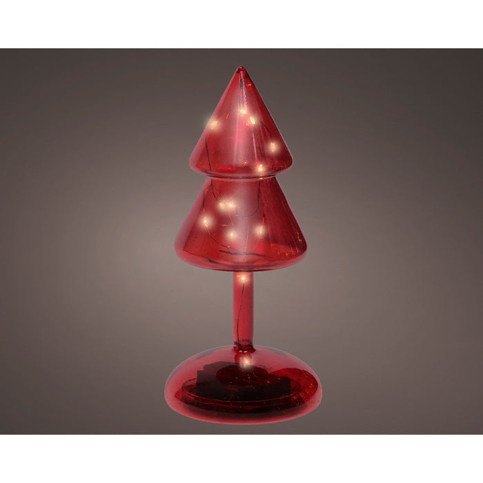 Decorazione luminosa natalizia a batteria, albero con led
