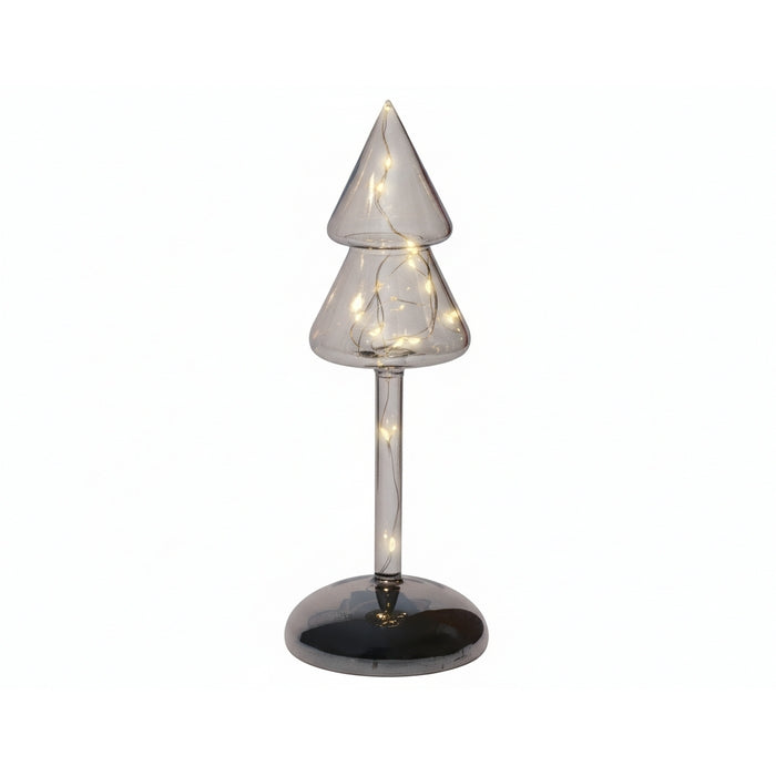 Decorazione luminosa natalizia a batteria, albero con led