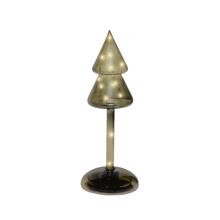 Decorazione luminosa natalizia a batteria, albero con led