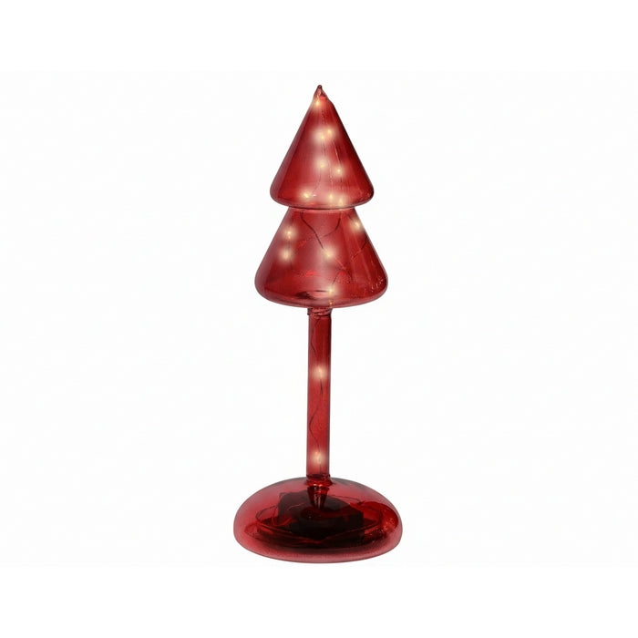 Decorazione luminosa natalizia a batteria, albero con led