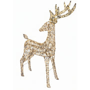 Renna luminosa con 960 LED bianco caldo per decorazione natalizia 130 cm