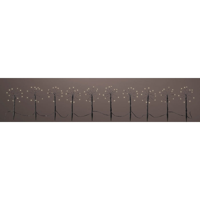 Set 10 boquet con 120 micro LED per decorazione interno/esterno