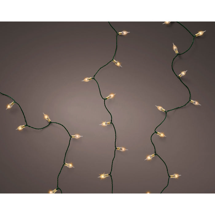 Luci natalizie 180 LED vintage con 8 funzioni e timer interno/esterno cavo verde 18 mt