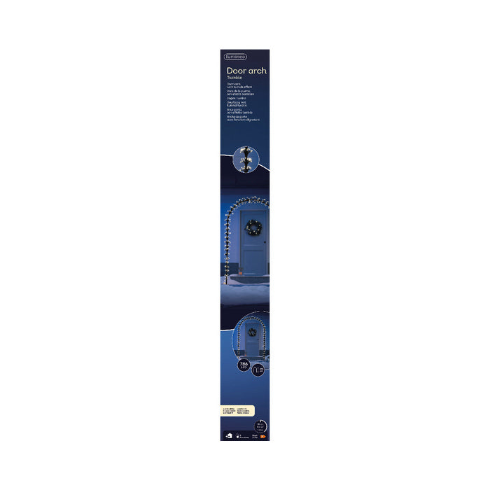 Arco luminoso con 768 LED interno ed esterno 130x23h cm