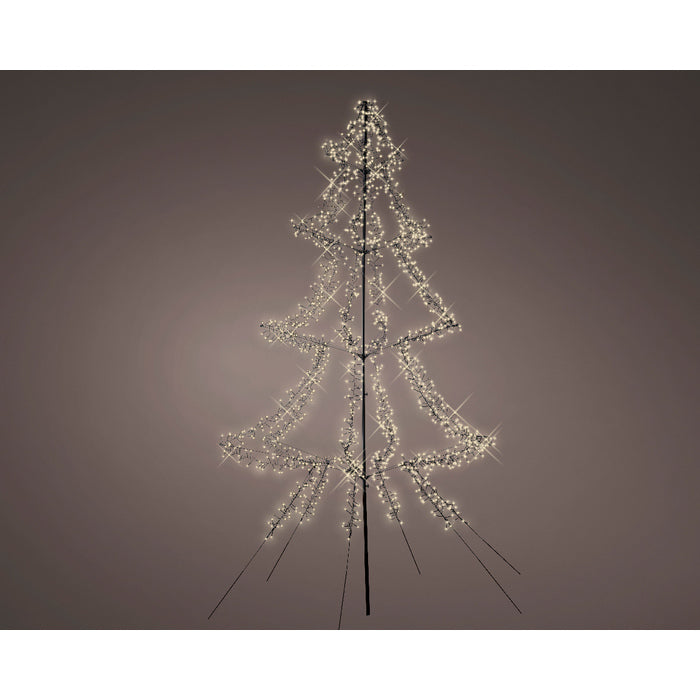 Albero per decorazione natalizia con 1000 LED bianco caldo interno/esterno 300 cm