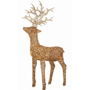 Renna in vimini con 360 mocro led  per decorazione natalizia interno/esterno 180 cm
