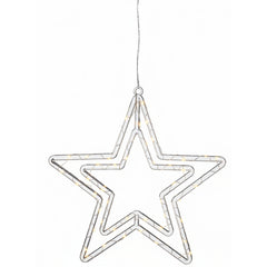Stella a LED bianco caldo per decorazione natalizia, a batteria, 35 cm