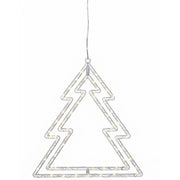 Albero a LED bianco caldo per decorazione natalizia, a batteria, 37 cm
