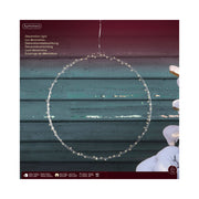 Cerchio a LED bianco caldo per decorazione natalizia, a batteria, 35 cm