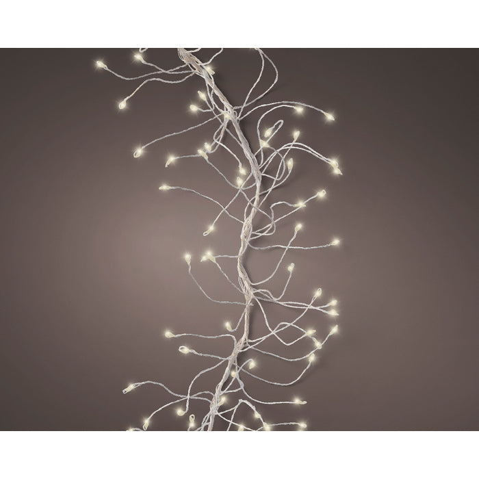 Micro LED a grappolo per decorazione natalizia, 1440 LED con cavo nero e timer, 9 mt
