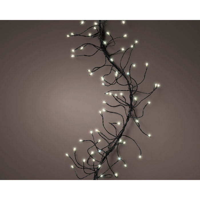 Micro LED a grappolo per decorazione natalizia, 1440 LED con cavo nero e timer, 9 mt