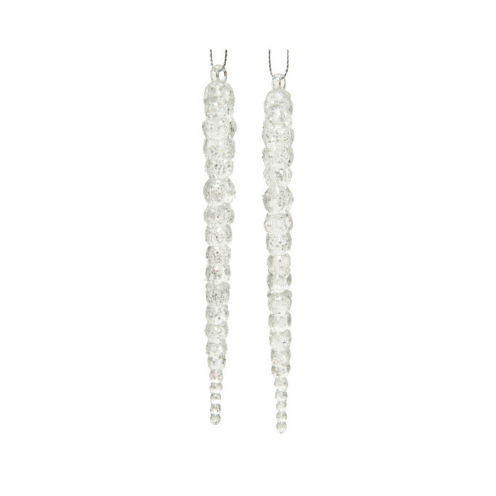 Stalattite in acrilico per decorazione natalizia 14 cm