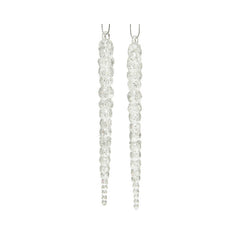 Stalattite in acrilico per decorazione natalizia 14 cm