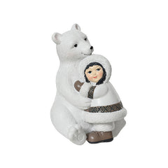 Statua per decorazione natalizia con orso 16 cm