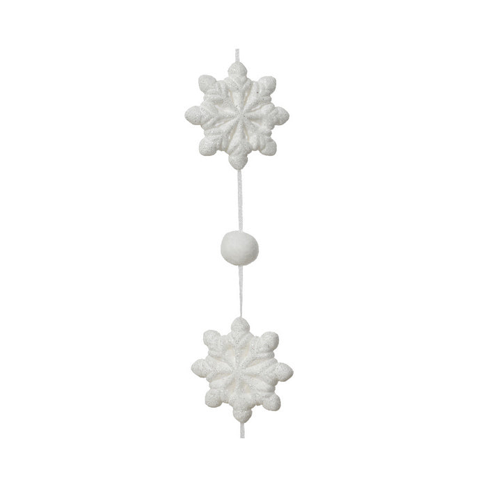 Ghirlanda di neve per decorazione natalizia 177 cm