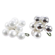 Grappolo di palline 2 cm lucide e opache per decorazione natalizia