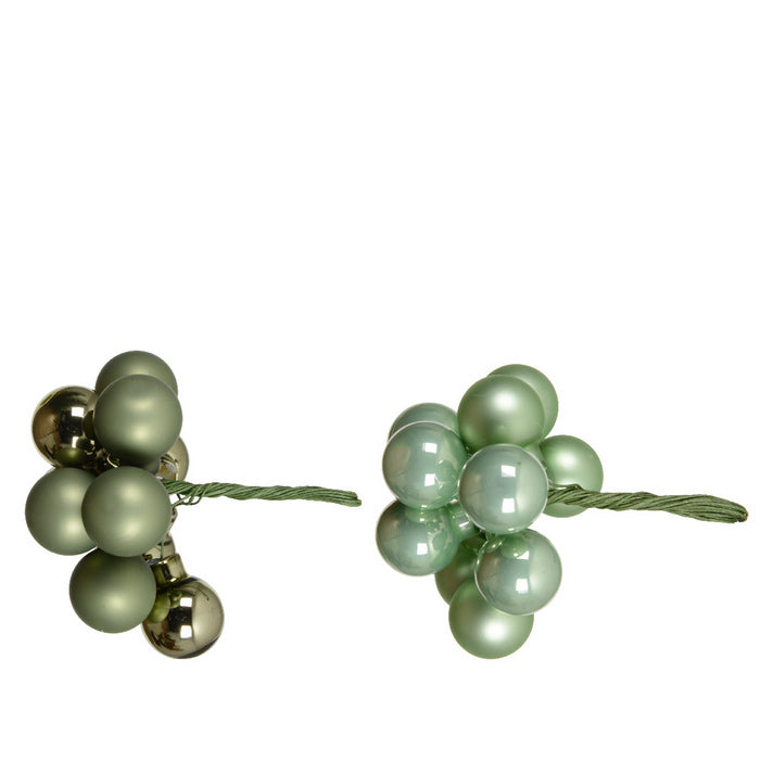 Grappolo di palline 2 cm lucide e opache per decorazione natalizia