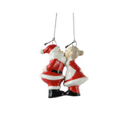 Decorazione natalizia da appendere con bacio di Babbo Natale 7 cm