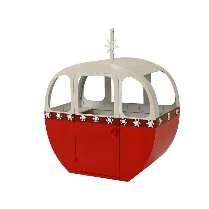 Cabina funivia scenografica per decorazione natalizia 120 cm