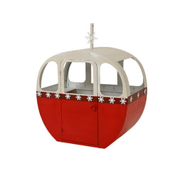 Cabina funivia scenografica per decorazione natalizia 120 cm