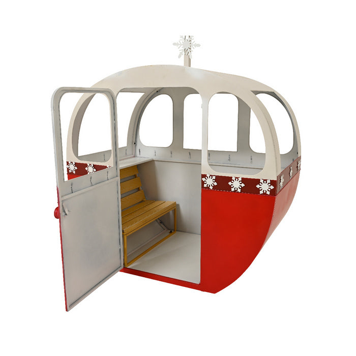 Cabina funivia scenografica per decorazione natalizia 120 cm