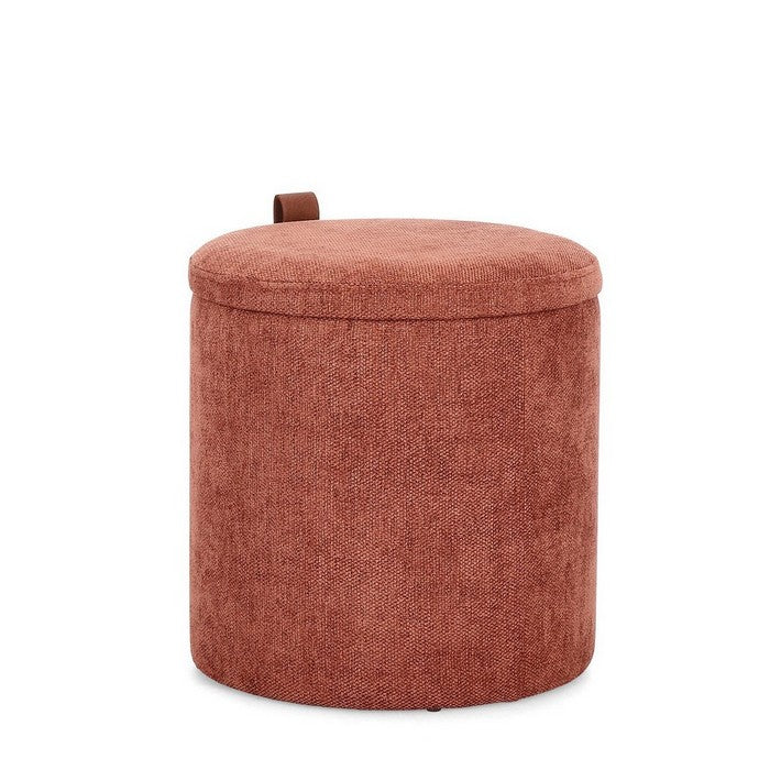 Perfk Fodera Elasticizzata Per Pouf Rotondo Portaoggetti - Lavabile In Lavatrice, Blu, Grande (58-65 Cm)