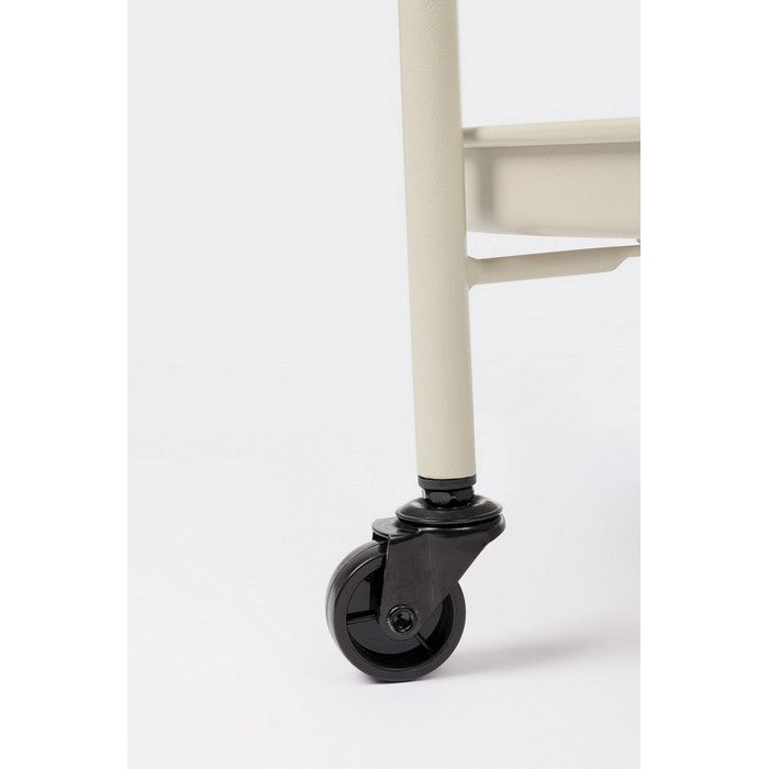 Carrello tondo in metallo con vassoio - Austin