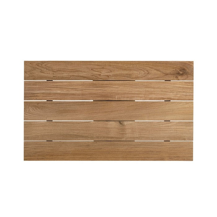 Tavolo allungabile in alluminio con piano in teak - Cameron