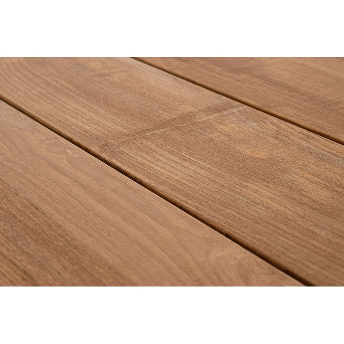 Tavolo allungabile in alluminio con piano in teak - Cameron