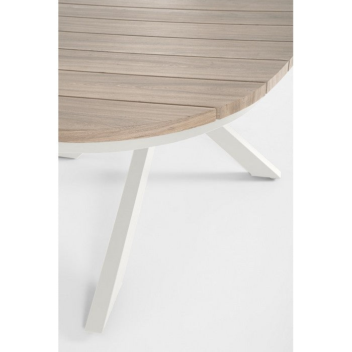 Tavolo in alluminio per esterno con piano effetto legno - Zelmar Vapor