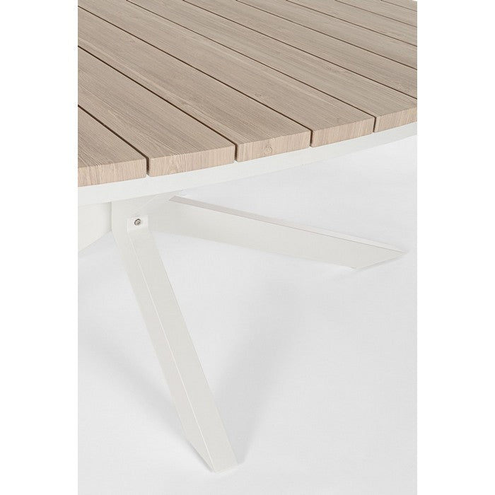 Tavolo in alluminio per esterno con piano effetto legno - Zelmar Vapor