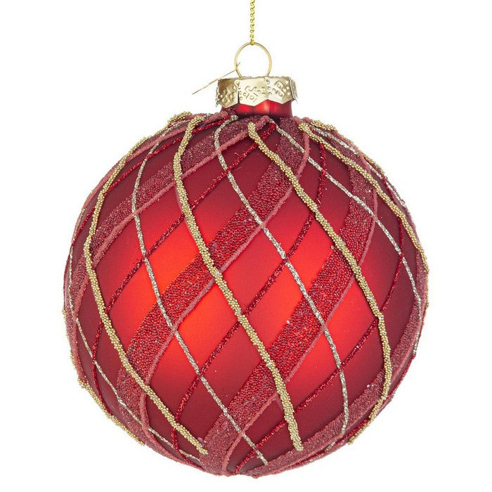 Palla di Natale in vetro con glitter - Twist