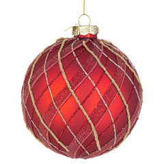 Palla di Natale in vetro con glitter - Twist