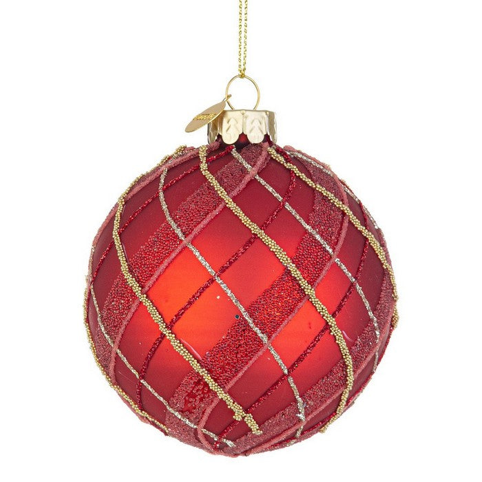 Palla di Natale in vetro con glitter - Twist