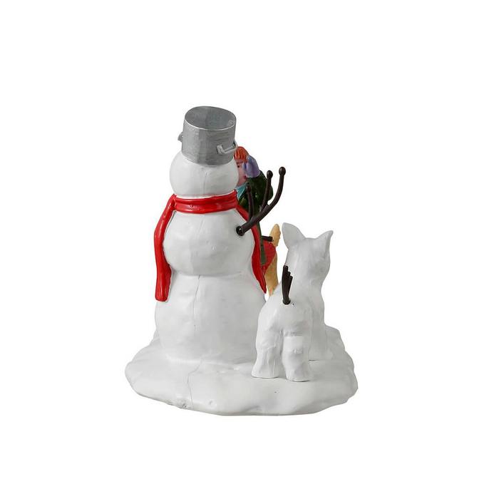 Scena con cane e pupazzo di neve per villaggio natalizio - Doggone Winter Fun