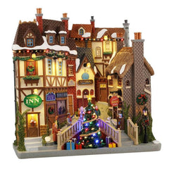 Case con scalinata e negozi per villaggio natalizio - Oxfordshire Village