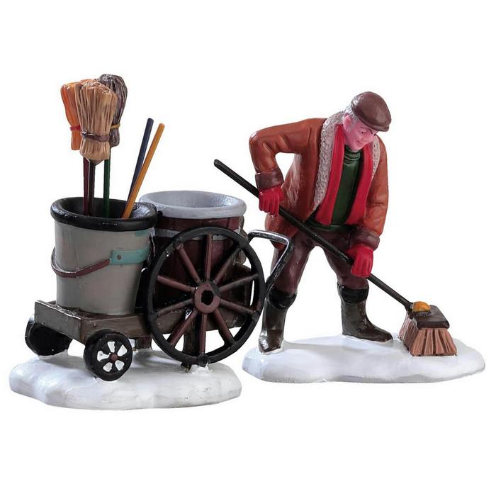 Scena pulizia della strada per villaggio natalizio - Street Sweeper