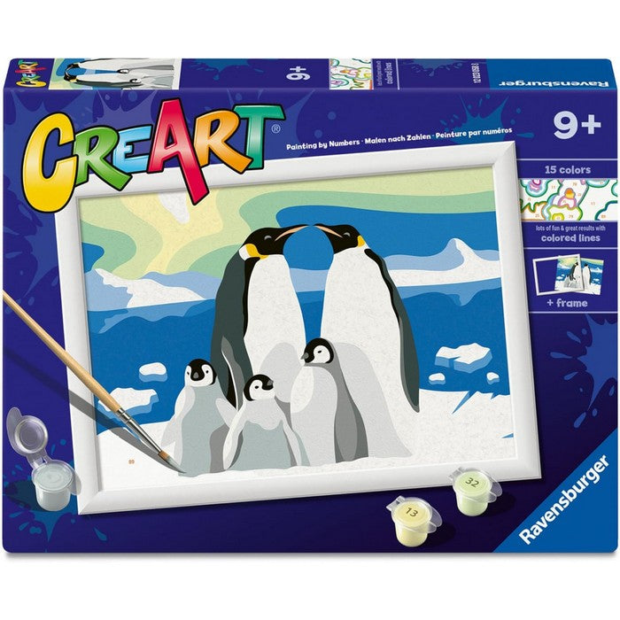 Creart kit pittura per bambini La Famiglia Di pinguini