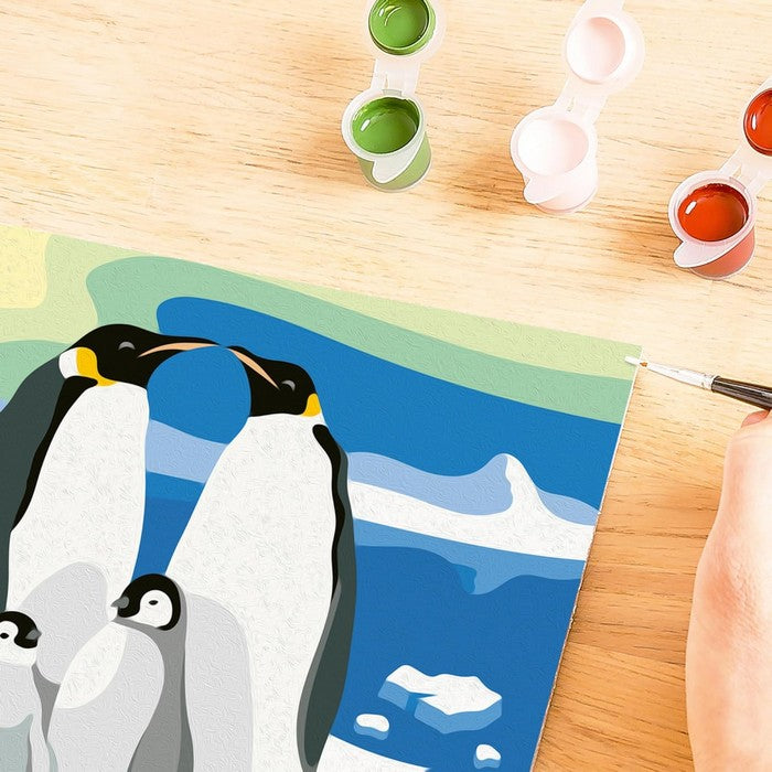 Creart kit pittura per bambini La Famiglia Di pinguini