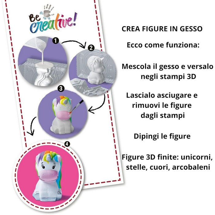 Be Creative XL Creazioni in gesso Unicorni