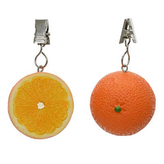 Set 4 fermacarte decorativi a forma di arancia