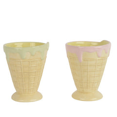 Tazza a forma di cono gelato in dolomite 14 cm