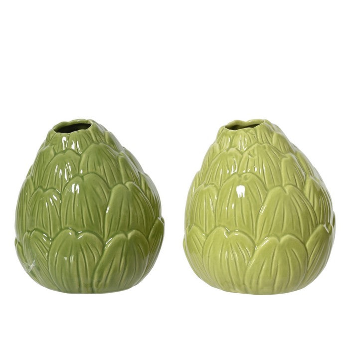 Vaso in porcellana a forma di carciofo 11 cm