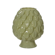 Vaso decorativo in vetro a forma di carciofo